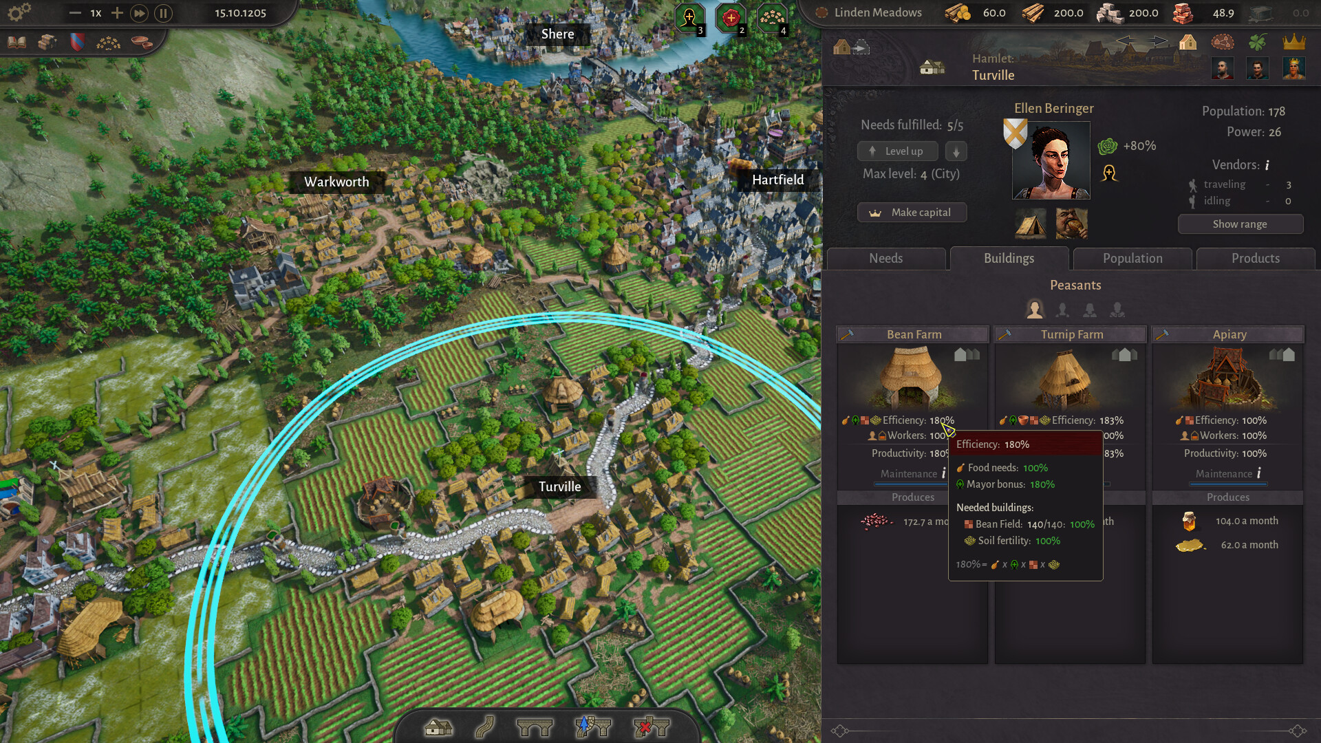 County of Fortune Demo-Guide - offizieller Steam-Screenshot der Grafschaftskarte
