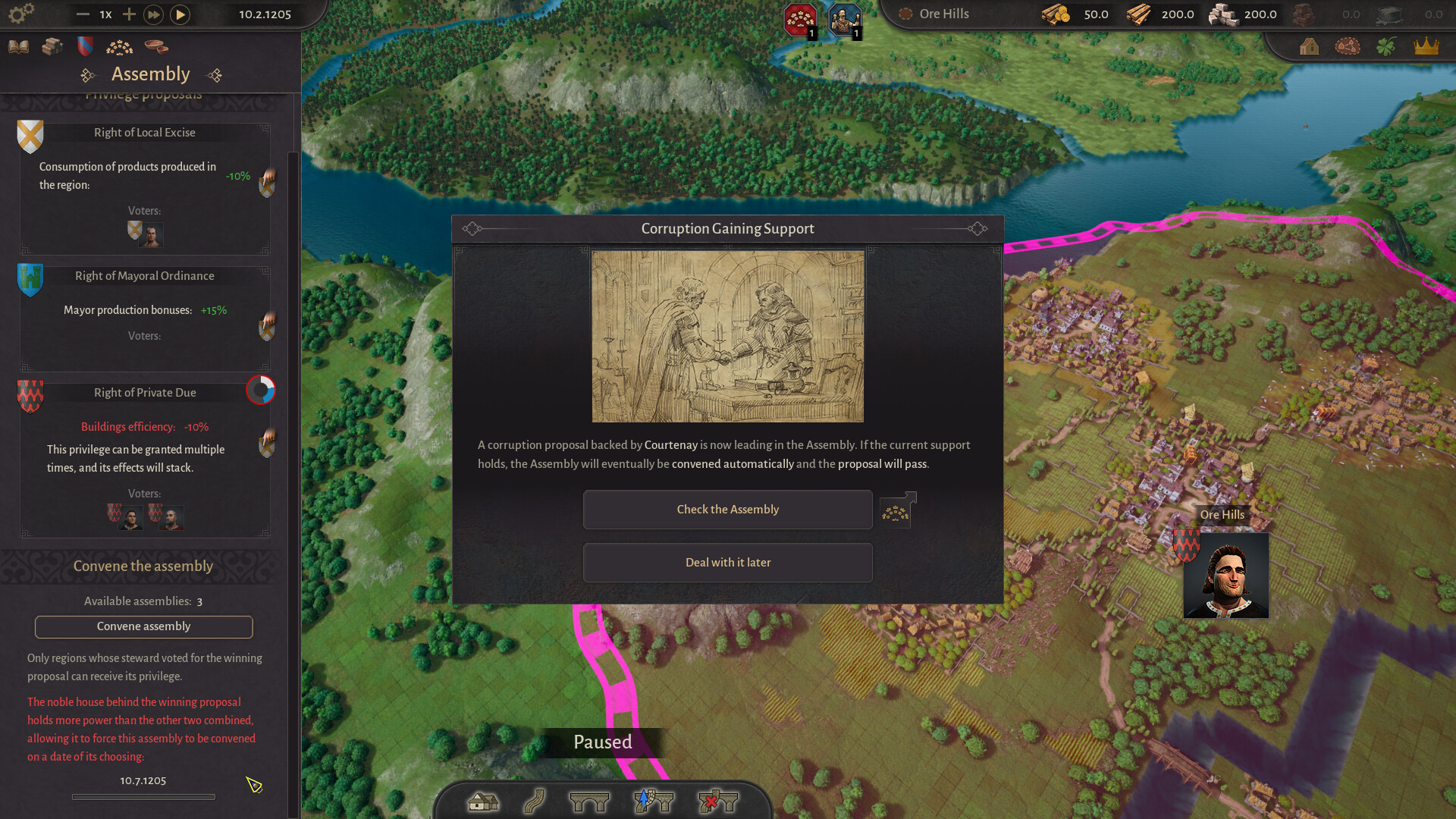 County of Fortune people guide - official Steam store screenshot showing the county region